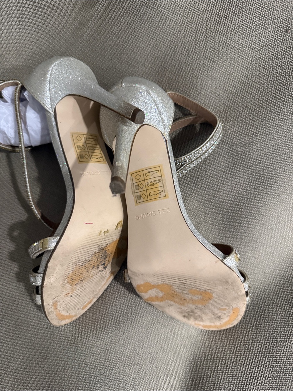 Call It Spring Gold Rhinestone Strappy Heels - Picture 6 of 7